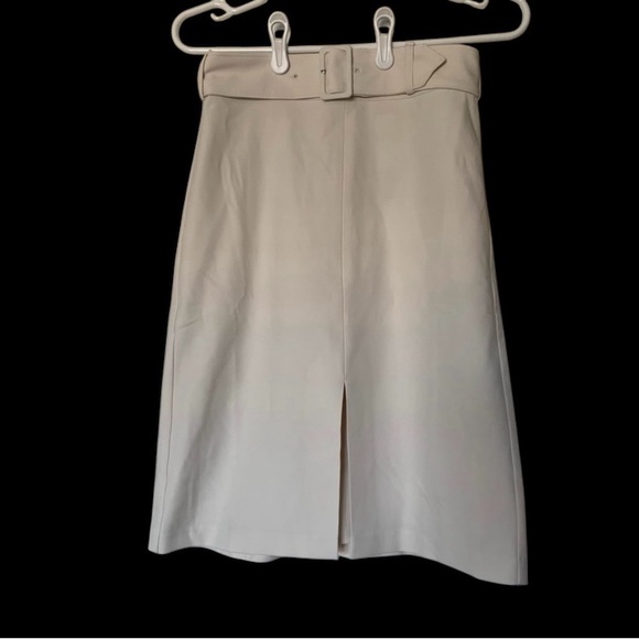 Banana Republic NWT Straight Skirt Size 00 Petite Bone/Ivory Color - Picture 2 of 8